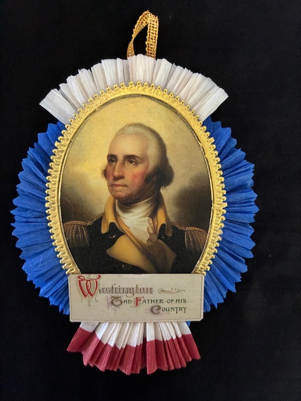 Antique Look Scrap  Ornament,  PATRIOTIC,   G. WASHINGTON,   Father...  Handmade