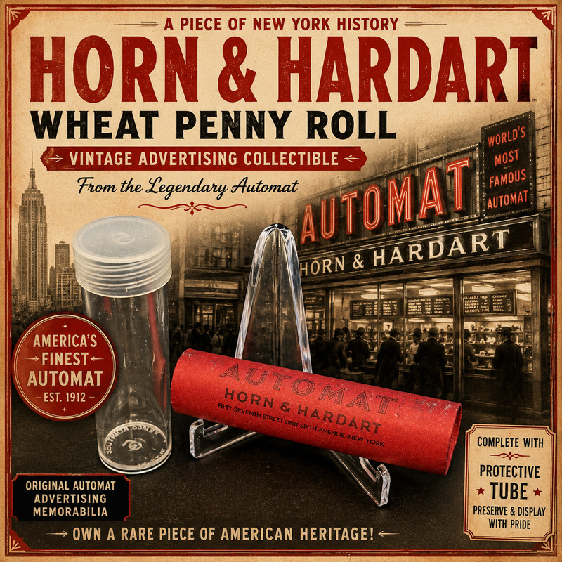 AUTOMAT Horn & Hardart Vintage Penny Roll – ESTATE FIND – Wheat Reverses Visible