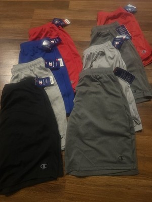 8 PAIRS OF CHAMPION DUO DRY BASKETBALL SHORTS - Men's Size L, 5 COLORS   NWT