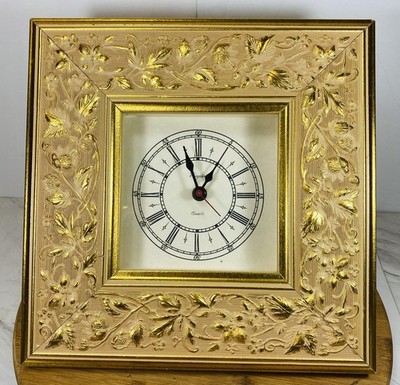 Vintage Fancy Vintage Empire Quartz clock 11 x11  Hung Or Stand