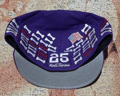 Supreme Bones Box Logo New Era 59Fifty Fitted Hat Purple 7 5/8