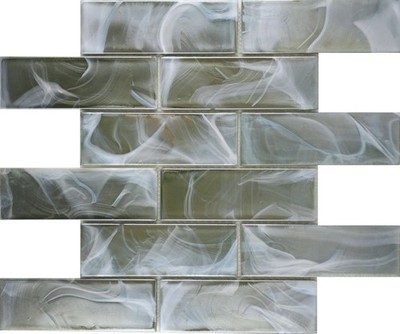 Emser Tile W88SPLA1212MBV Splash - 12'' x 12'' Brick Wall Tile - - Moss