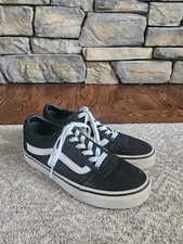 VANS Ward Sneakers - Women's Size 7 - Black White Canvas Lace-Up