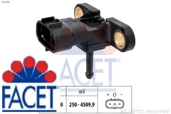 Facet 10.3198 Luftdrucksensor FüR HöHenanpassung FüR Mazda-image