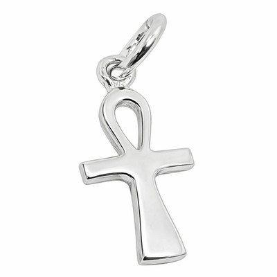 Ankh Charm 925 Sterling Silber kleines Lebenssymbol kleiner Anhänger Schmuck ...