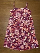 NWT Old Navy Mini Tiered Dress Size M Woman’s Sleeveless Burgundy Floral