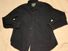 Woolrich The Green Label Collection Men  s L 46  Cotton Flannel Shacket Navy