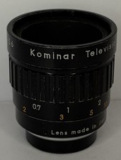 Vintage Kominar Television TV Lens 1:1.8 25mm