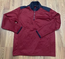 Nautica Competition Pullover Mens Large Quarter Zip Fleece Mock Neck