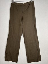 Lauren Ralph Lauren Pants Womens 8 Olive Wool Blend Wide Leg Dress Office Work