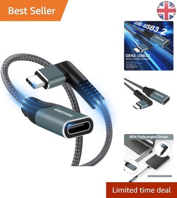 USB C Verlängerungskabel 3 m - 10 Gbit/s rechtwinkliges Design für optimierte Verbindungen