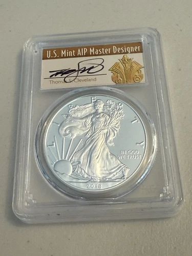 2018-W $1 Proof American Silver Eagle PCGS PR 70 DCAM | FDOI Cleveland Signed