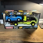 Vintage 1993 Tonka Power Lift Tow Truck With Blue Race Car New In Box 🔥