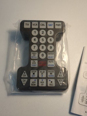 Tek Partner Universal BIG Button Light Up Remote Control With User Manual