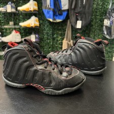 Nike Little Posite One PS Black University Red DV3774 001 Size 2.5Y No Box