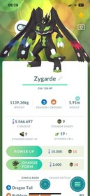 Pok&eacute;mon Go✨Hundo Zygarde Complete form & MB Ball ✨P.T.C-LvL70✨ Read Description