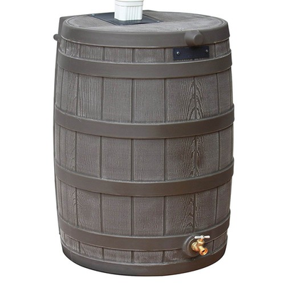 #ad Good Ideas RW50 Rain Wizard 50 Gallon Plastic Rain Barrel Water Collector Oak $139.95