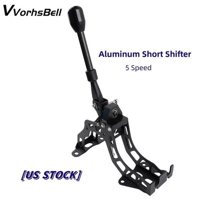Billet Aluminum Short Shifter 5 Speed Gear Shift Knob Black for EVO 4/5/6/7/8 US