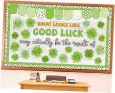 St. Patrick's Day Bulletin Board Decoration Set Lucky Shamrock Motivational