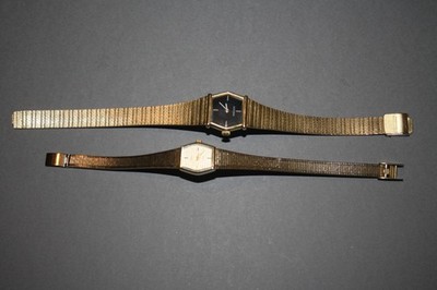 Zwei Citizen und Timex Damen Frauen Quarz Armbanduhren goldfarben Konvolut