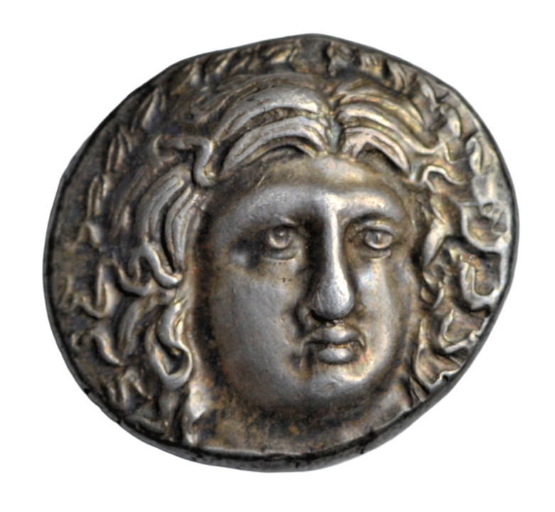 Satraps of Caria AR didrachm c. 340-334 BC Pixodaros, Apollo facing/Zeus