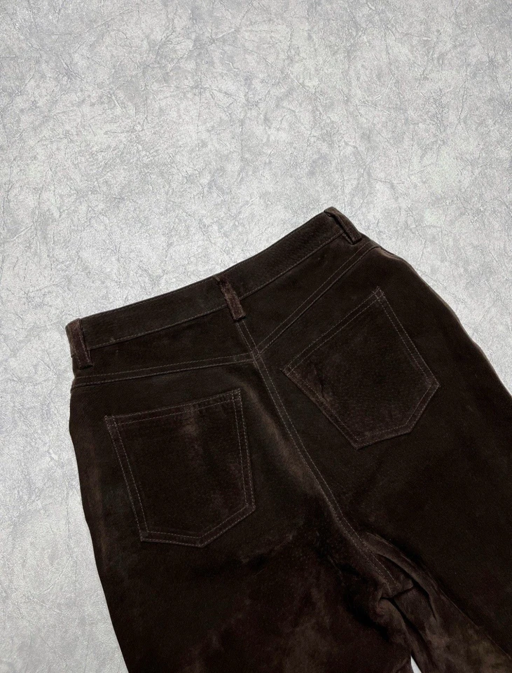 Винтажные замшевые кожаные брюки Sisley размер 26 - Изображение 3 из 4