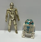 vintage 1977 Kenner Star Wars C-3PO and R2-D2 action figures