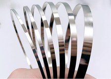 6 Size Thin Metal Headbands Set, Skinny Silver 1 Count Pack of 6 ,
