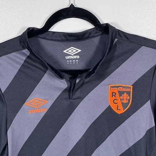 Rare I Umbro Authentic RC LENS Away Football 2015-2016 Shirt Black-Orange Small