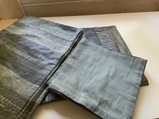 Silver Gray Embroidered Table Runner, Placemats  Napkins