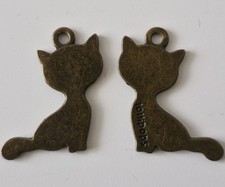 Duo de breloques paire de chat Lollipop pendantif decoration vetement zipper