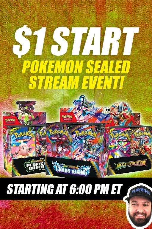 $1 Start Pokemon Sealed Stream Event!!