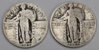 Two 90% Silver Standing Liberty Quarter Dollar Coins - 50 Cent FV