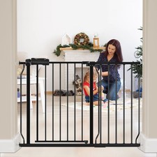 HOOEN Wide Baby Gate for Doorway  Stairs, 30" Tall, 43.5-48" Wide, Indoor Child
