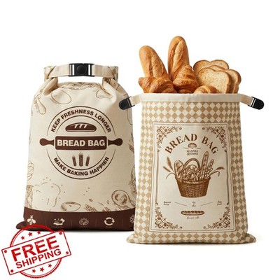 2 Packs Sourdough Bread Bags 12x16 Beeswax Cotton Keep Loaves Fresh