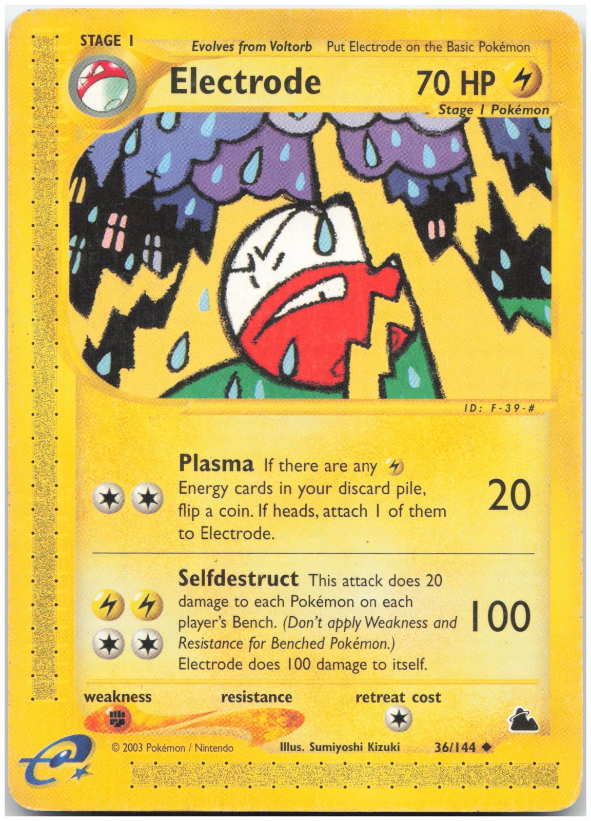 Electrode - 036/144 SK Skyridge NM - Pokemon TCG