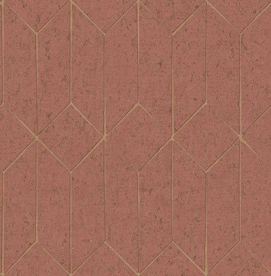 DL26703_Arber Geometric Cubes Terracotta Fine Decor Wallpaper