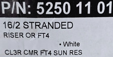 Southwire Genesis 5250 16/2C Home Theater Sound Audio Speaker Cable White /100ft