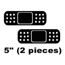 2x5 Black Jdm Bandaid Band-aid Car Bumper Dent Cover Vinyl Stickers