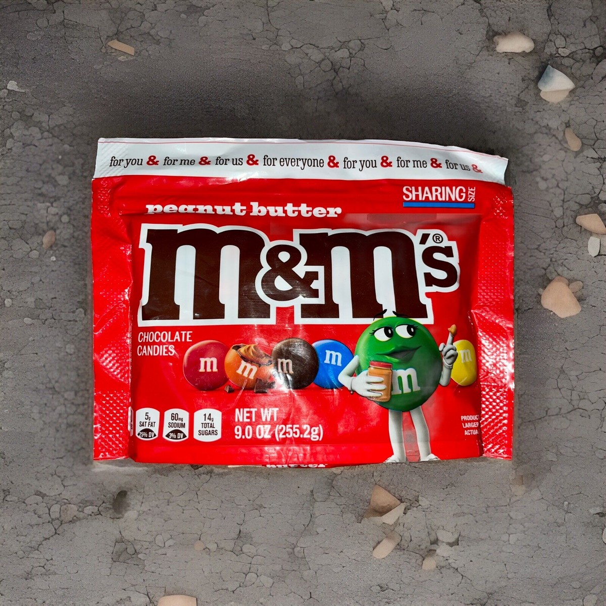 255.2g Bag Peanut Butter Flavour M&Ms MNMs m and ms American