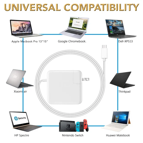 87W USB C Power Adapter Charger for Macbook Pro 15" A1707 A1919 A1990 +Cord - Picture 4 of 4