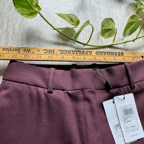 REISS Flora Tailored Pants Trousers Womens 6 NWT Burgundy Wool Blend 26x28 - Picture 9 of 13