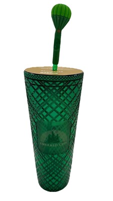 Starbucks Wicked Emerald Green City Cup 24oz NEW with topper 2024 a Limited Ed.