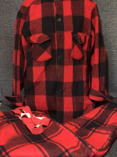 60s VTG WOOLRICH BUFFALO PLAID MACKINAW 