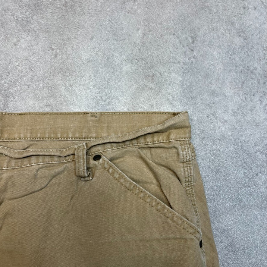 Wrangler Cargo Trousers Mens 40" Y2K Baggy Fit Wide Leg Workwear Pants, Beige image 6