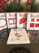 Sizzix Lot Replacement Cutting Pad 4 Dies Square Set Filmstrip Umbrella Oval