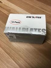 ENERLITES DUPLEX RECEPTACLE PLASTIC WALLPLATES 10 PACK 1 GANG WHITE