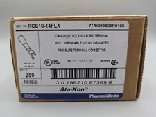 50 RCS10-14FLX T&B Sta-Kon Locking Fork Terminal Heat Shrinkable Nylon Insulated