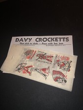 Vintage 1955 Davy Crockett Hot Iron Transfers