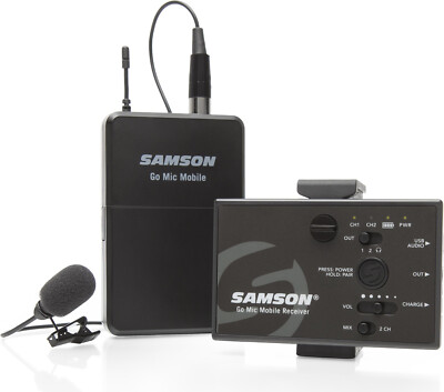 Samson Go Mic Mobile Lavaliersystem Profi-Set - Schwarz - NEU & OVP 